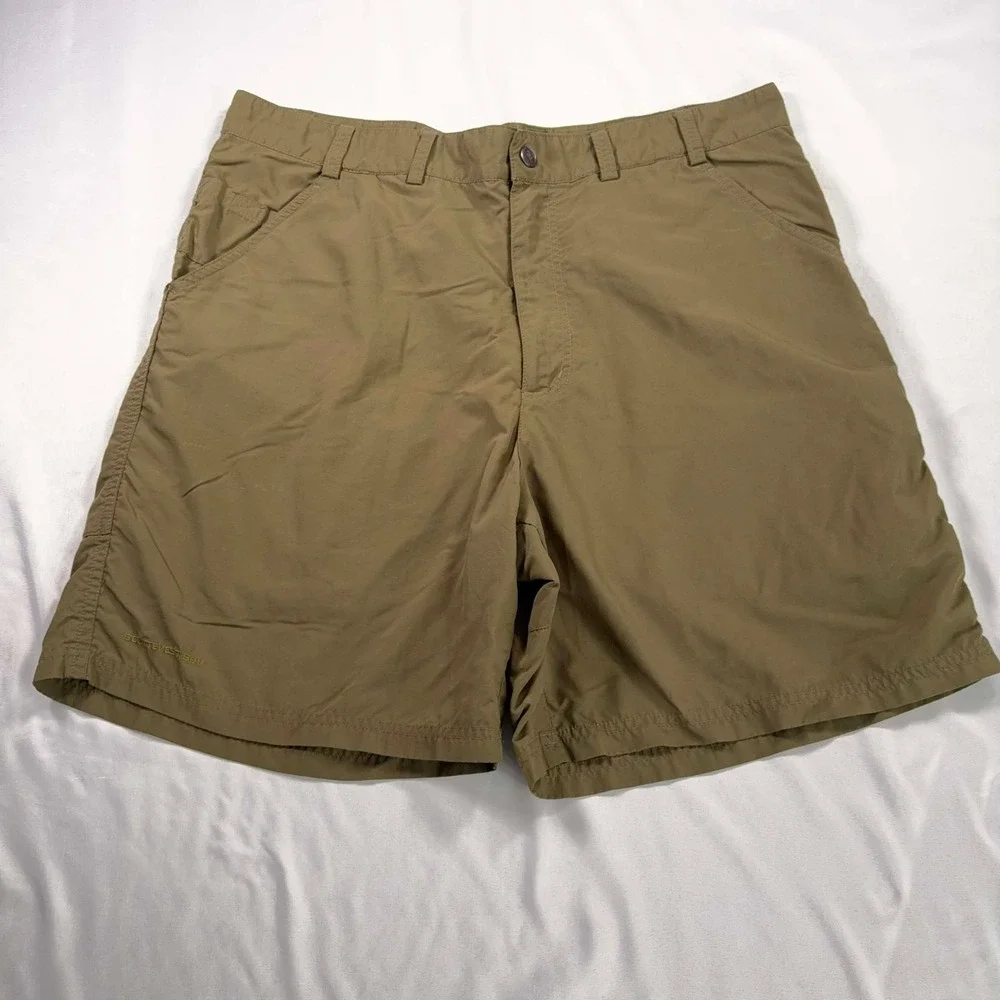 SCOTTeVEST Travel Shorts Olive Green Hiking MultiPocket 7